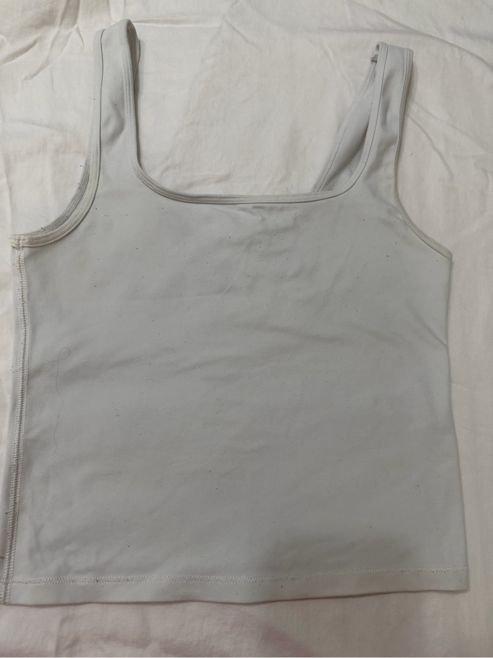 Abercrombie & Fitch White Scoop Tank Top